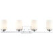Durham 4 Light 31.13 inch Chrome Vanity Light Wall Light